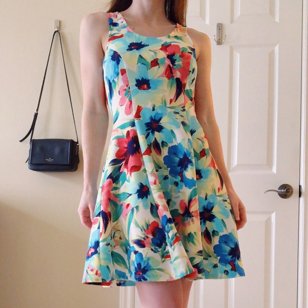 Floral Fit and Flare Dress